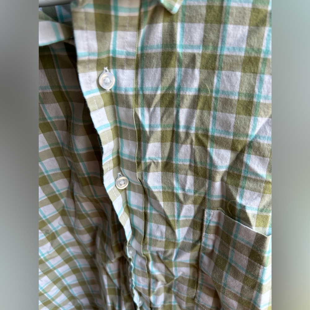 George 3XL Short Sleeve Plaid Shirt